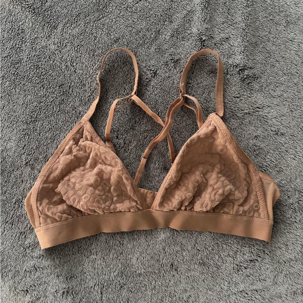 Aerie Unlined Leopard Print Bra/Bralette Size S
